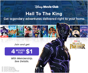 Get 4 Movies for $1 with a Disney Movie Club Membership!